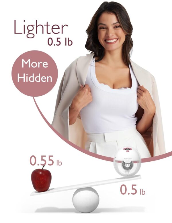 Momcozy Wearable Electric Breast Pump Hands-Free M5 Red – Double - Image 4