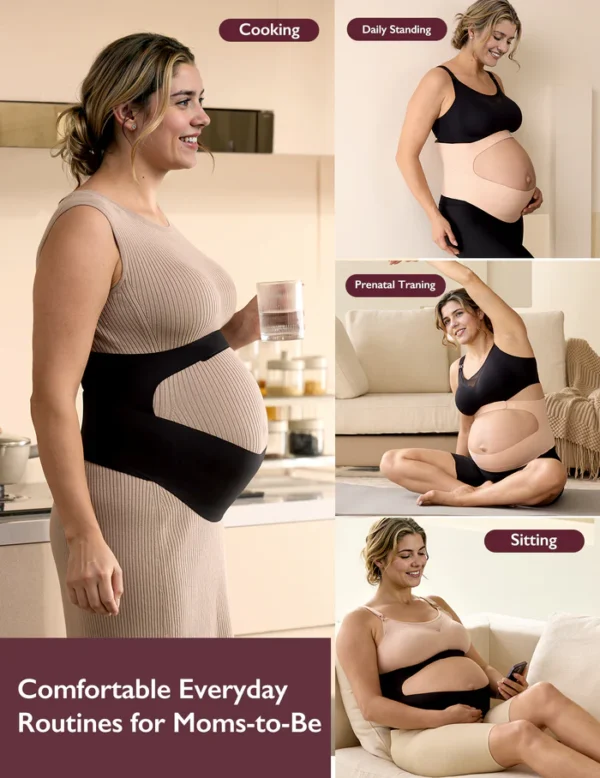 Momcozy Pregnancy Belly Band | Black Large - Image 7