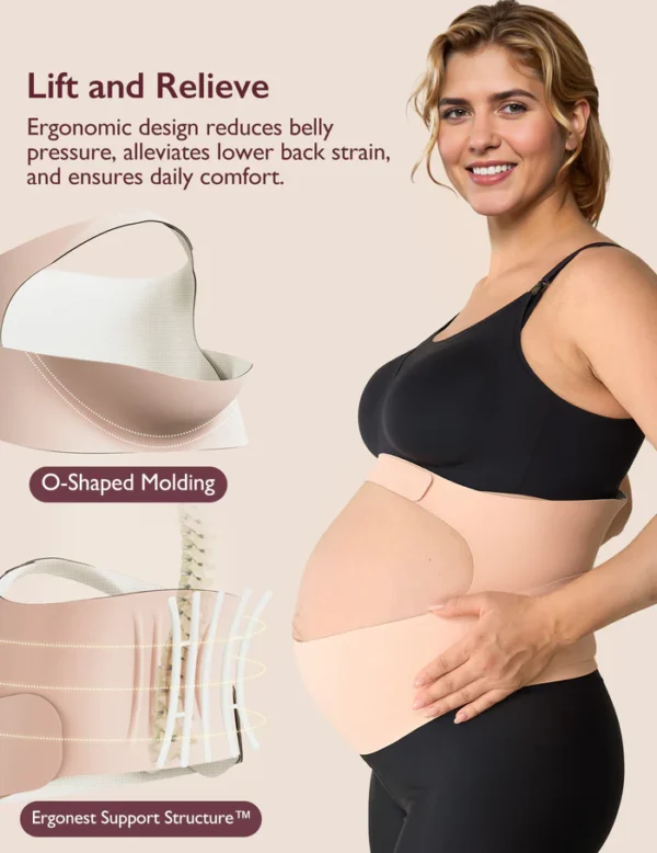 Momcozy Pregnancy Belly Band | Oyster Pink Large - Image 3