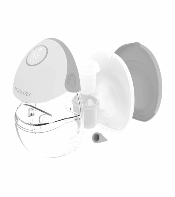 Momcozy Wearable Hands Free Breast Pump Mobile Style M6| Grey Single - Image 3