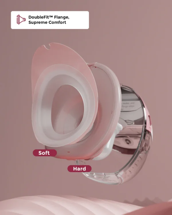 Momcozy Wearable Hands-free Breast Pump Mobile Style | M6 Double Red - Image 4