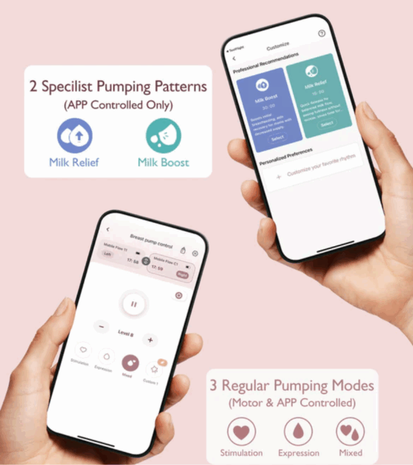 Momcozy Wearable Hands Free Mobile Breast Pump M9 | Red Single - Image 6