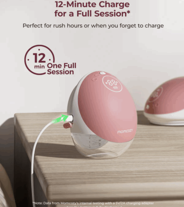 Momcozy Wearable Hands Free Mobile Breast Pump M9 | Red Single - Image 7