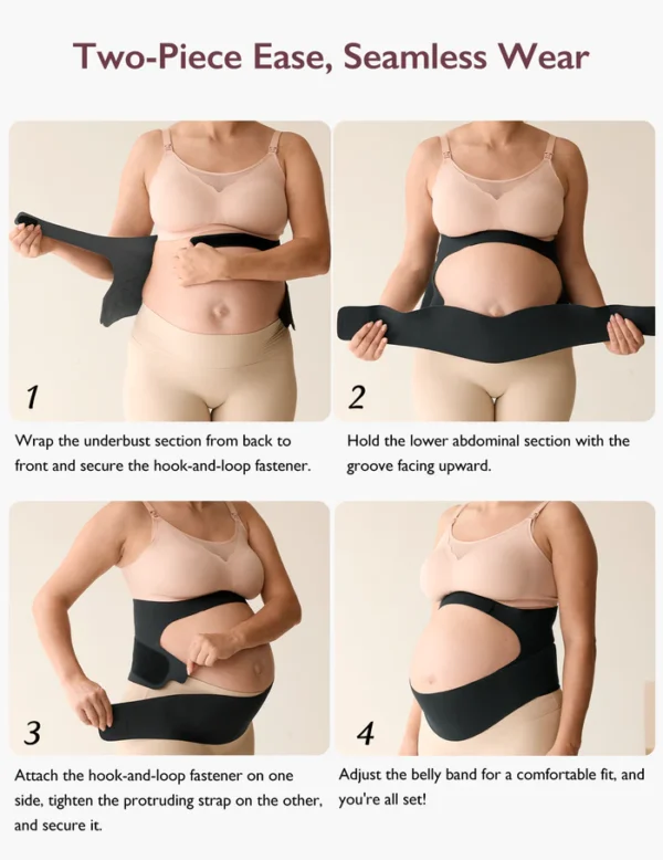 Momcozy Pregnancy Belly Band | Oyster Pink Large - Image 6