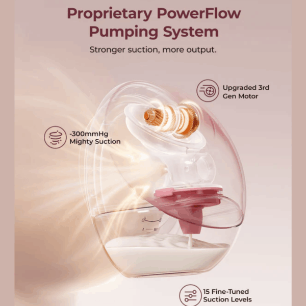 Momcozy Wearable Hands Free Mobile Breast Pump M9 | Red Double - Image 3