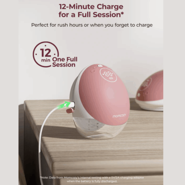 Momcozy Wearable Hands Free Mobile Breast Pump M9 | Red Double - Image 6