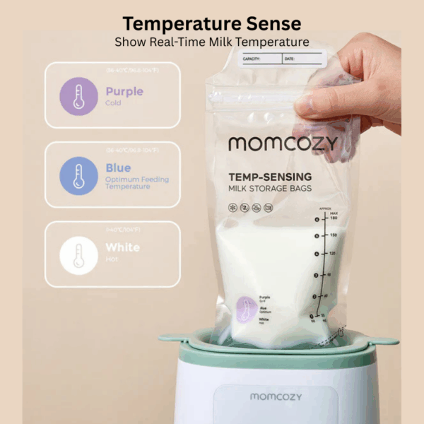 Momcozy Breast Pump M9 | Red Single & Momcozy Breastmilk Storing Bags - Set - Image 3