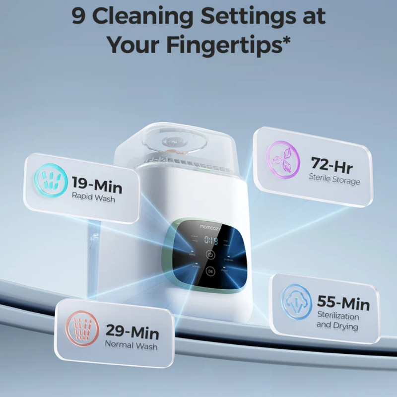 Momcozy KleanPal Pro Baby Bottle Washer, Sterilizer and Dryer - Image 6